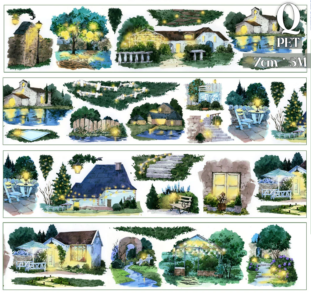 About Night Landscaping Tape（18 Style）（Whole Roll）