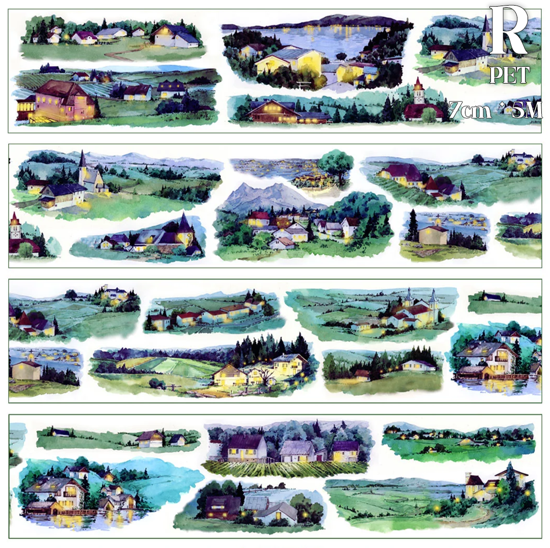 About Night Landscaping Tape（18 Style）（Whole Roll）