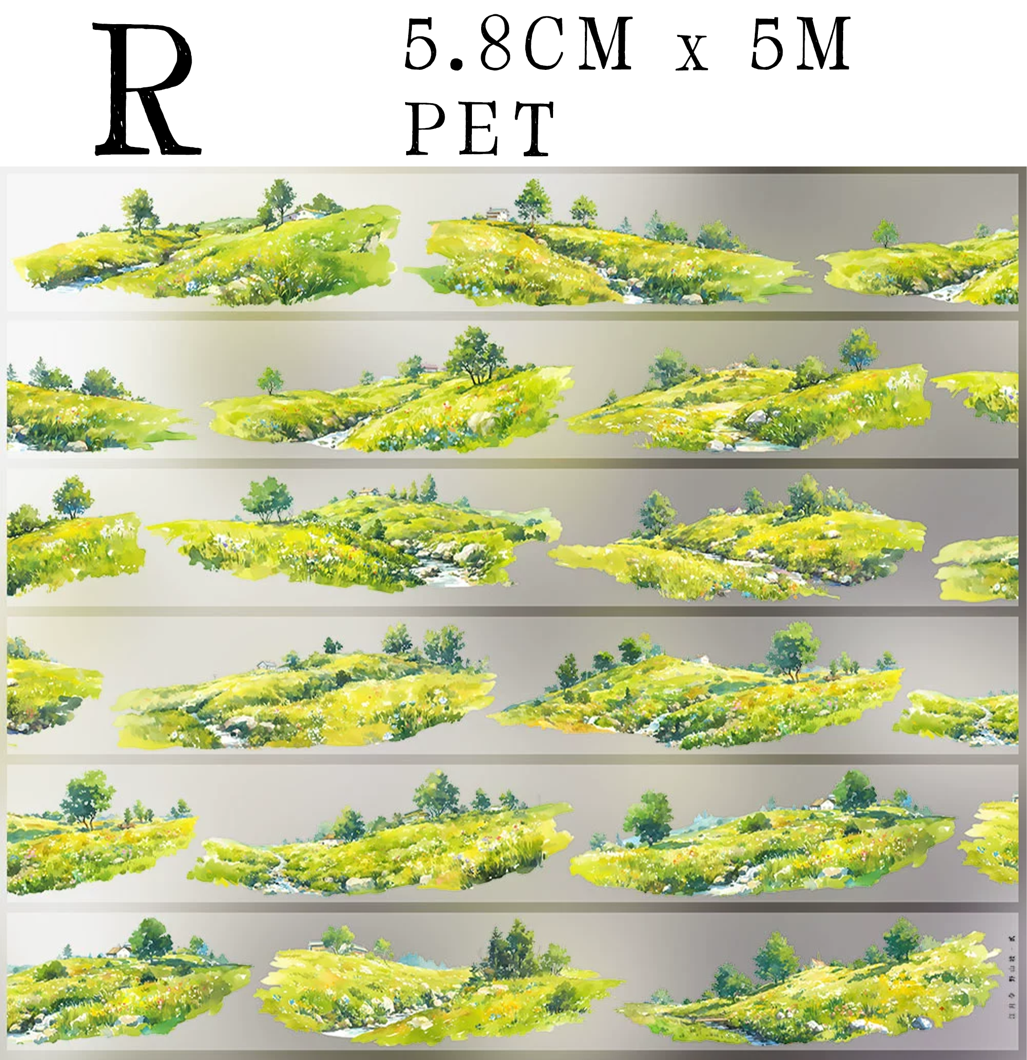 【ZERO】Forest Steppe Landscaping Tape(40 Styles)(Whole Roll Tape)
