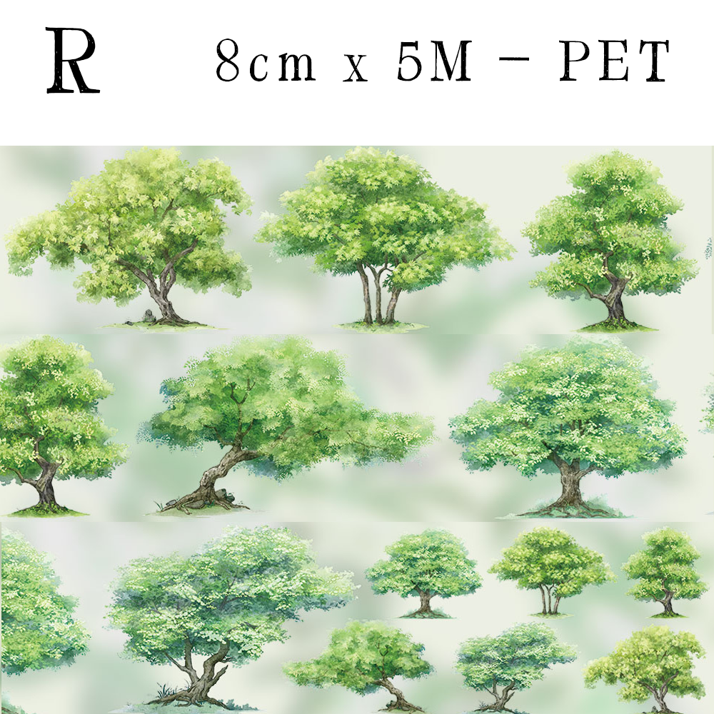 【ZERO】The branches of the Trees PET Tape(33 Styles)(Whole Roll Tape)