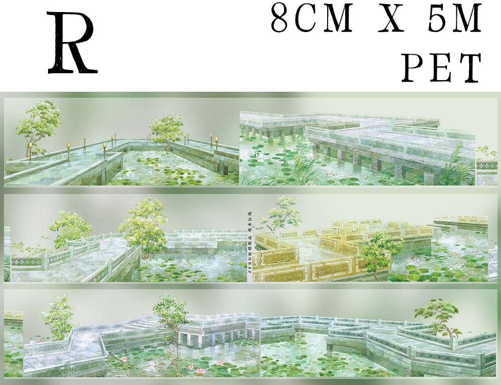 【ZERO】Ancient Chinese Figures & Construction Tape(42 Styles)(Whole Roll Tape)