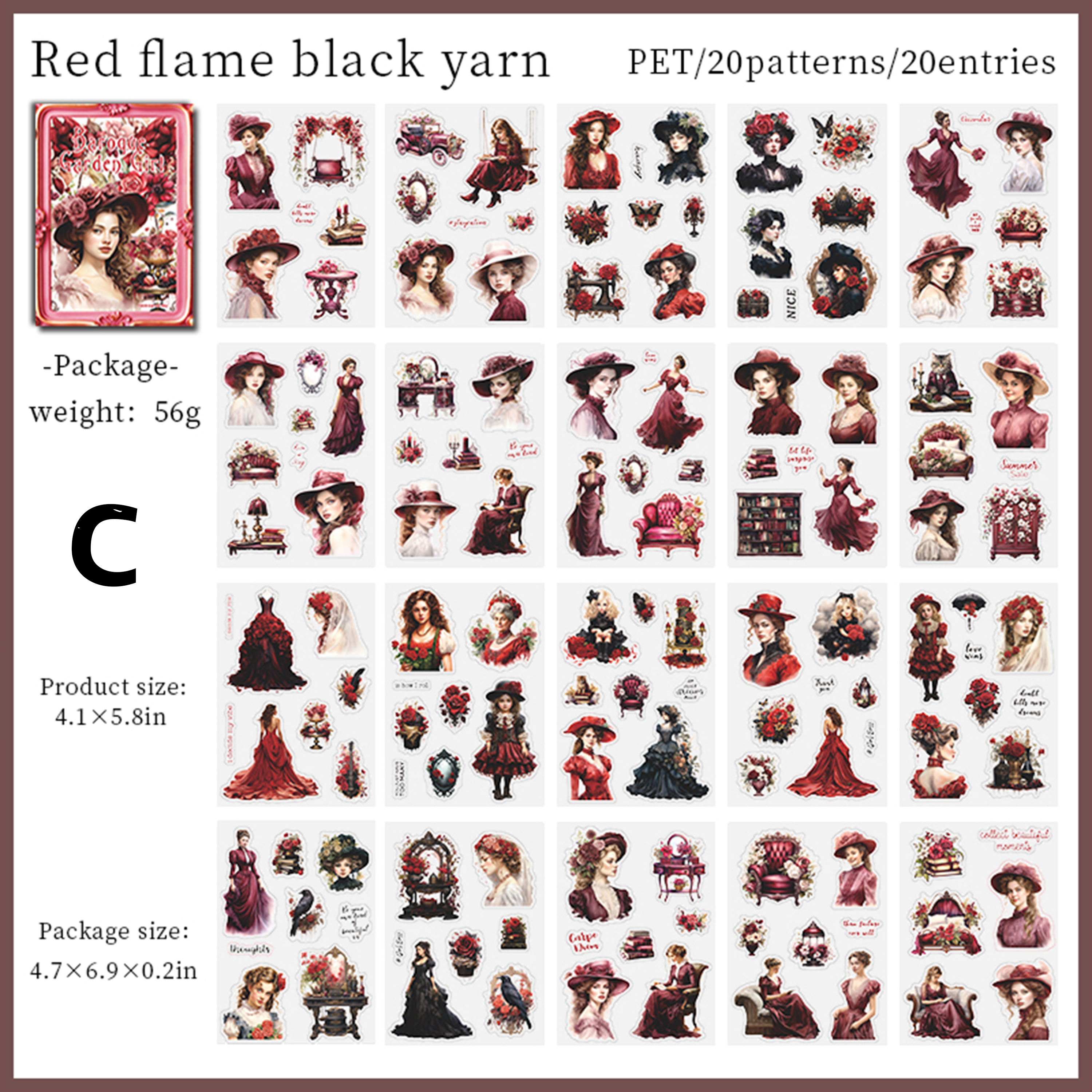 Baroque Garden Girl Pre-cut Sticker Book