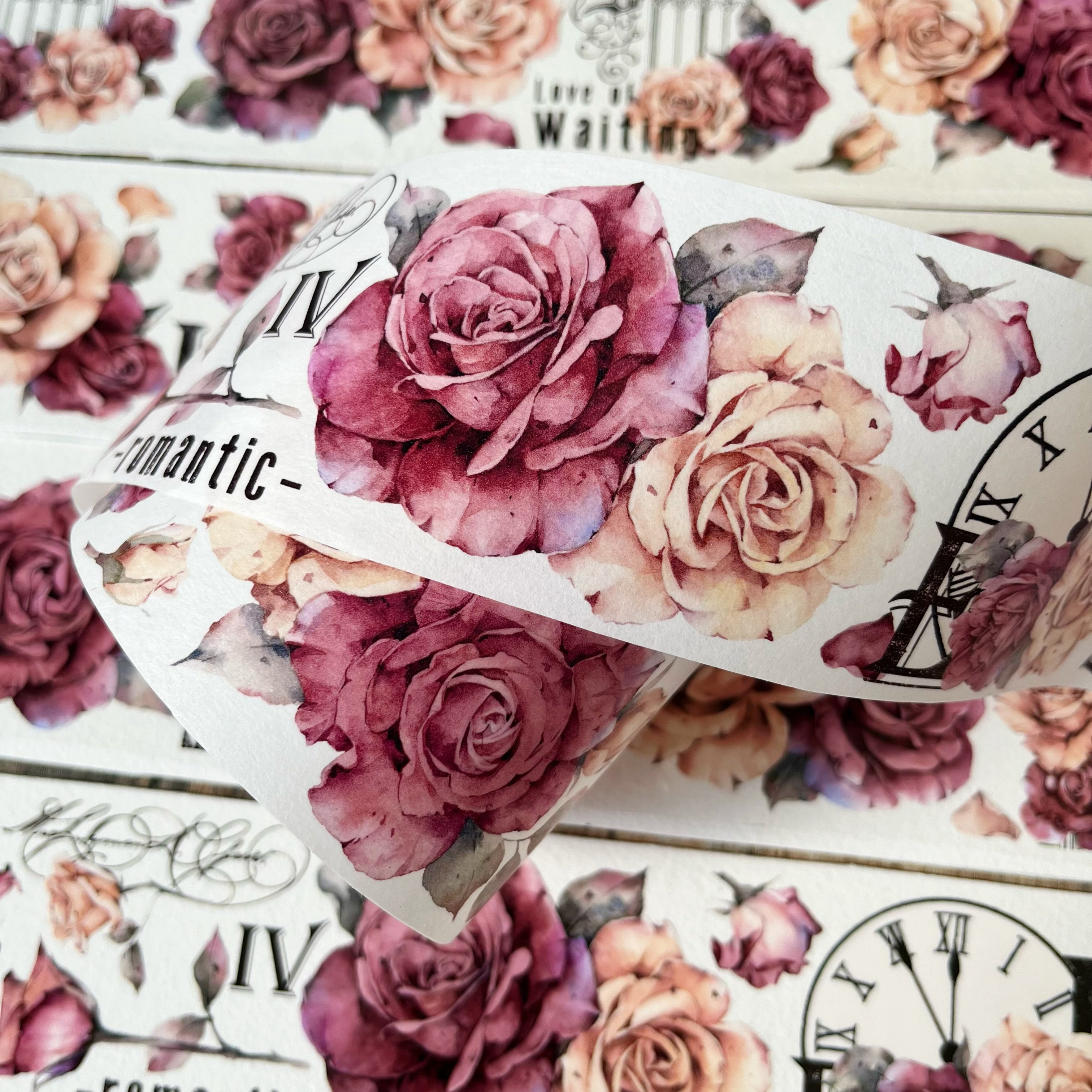 Retro Rose Washi PET Tape（6mm*150cm）