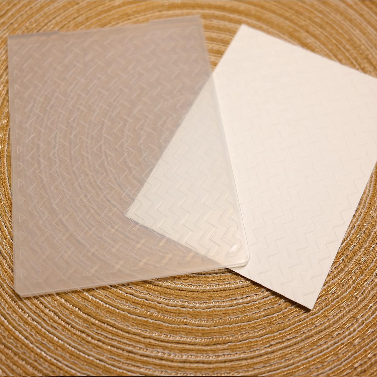 Right Angle Texture Plastic Embossing Folder