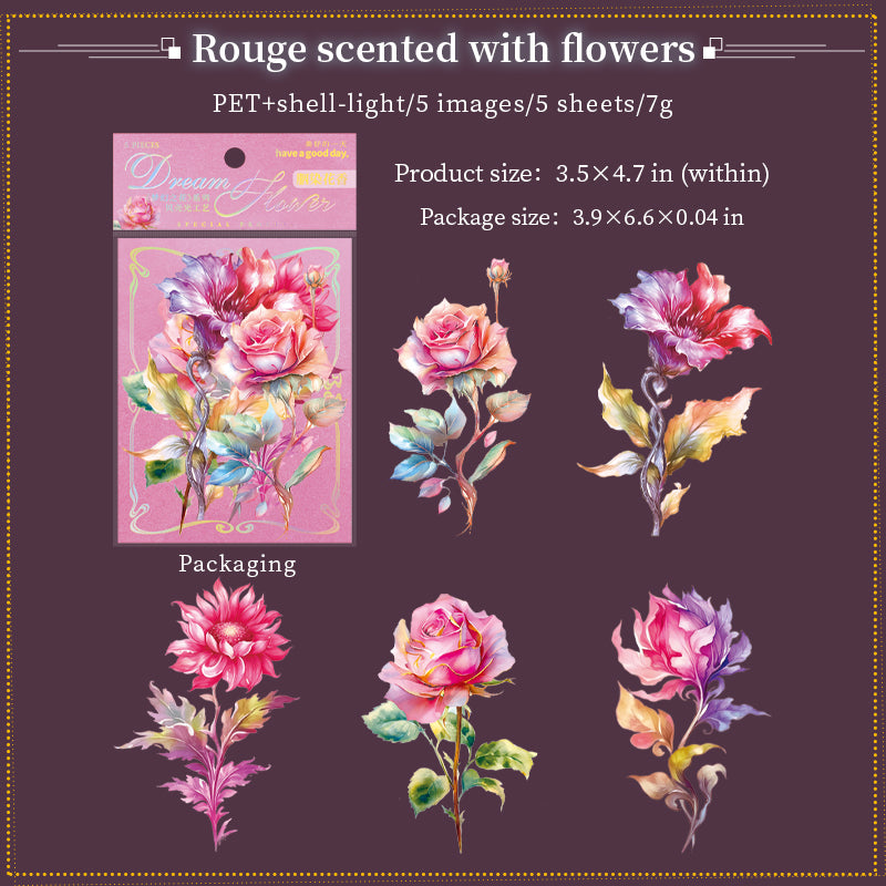 Fantasy Flower PET Sticker