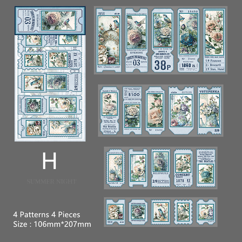 "Garden Fragments" Series Stickers Sheets 8 Types