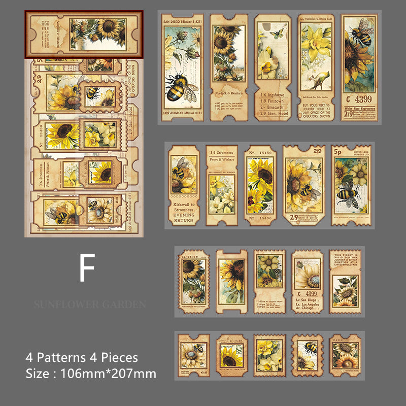 "Garden Fragments" Series Stickers Sheets 8 Types