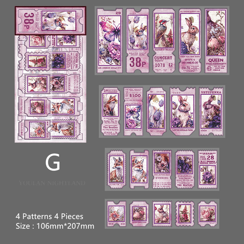 "Garden Fragments" Series Stickers Sheets 8 Types