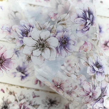 Scrapbook Silver Lotus PET Washi Tape