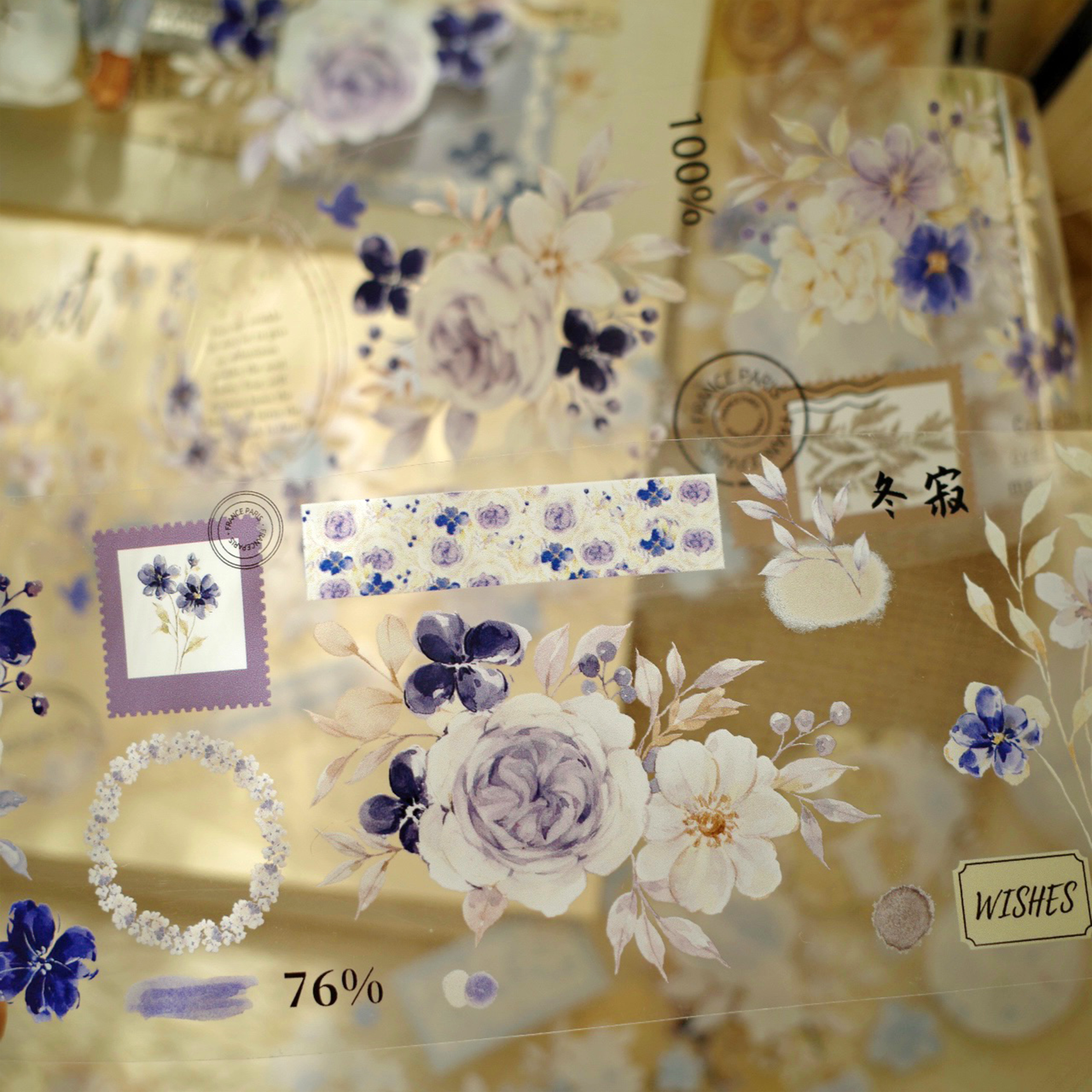 Winter Flowers PET Tape (6cm*120mm)