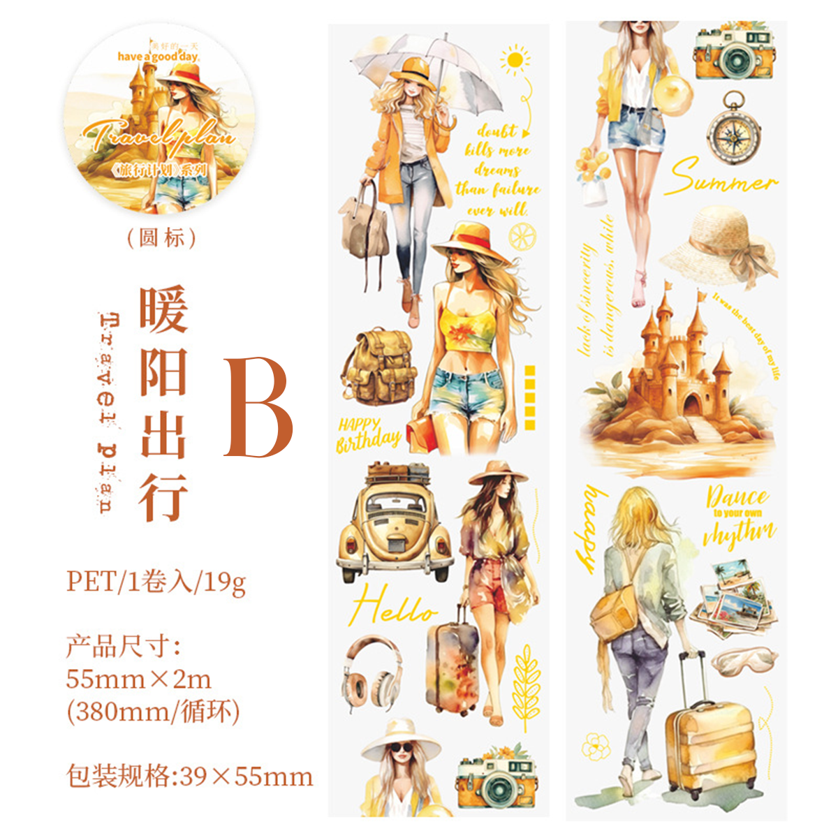 Travel Plan PET Tape