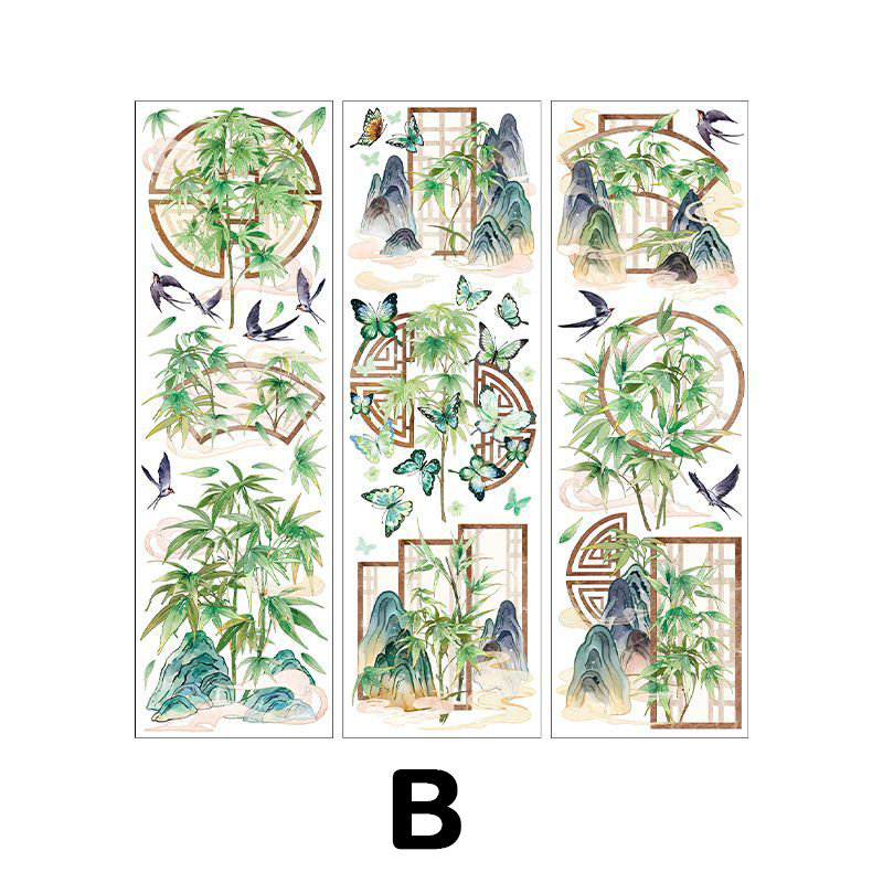 Courtyard Ancient Style Tape Stickers For Scrapbooking