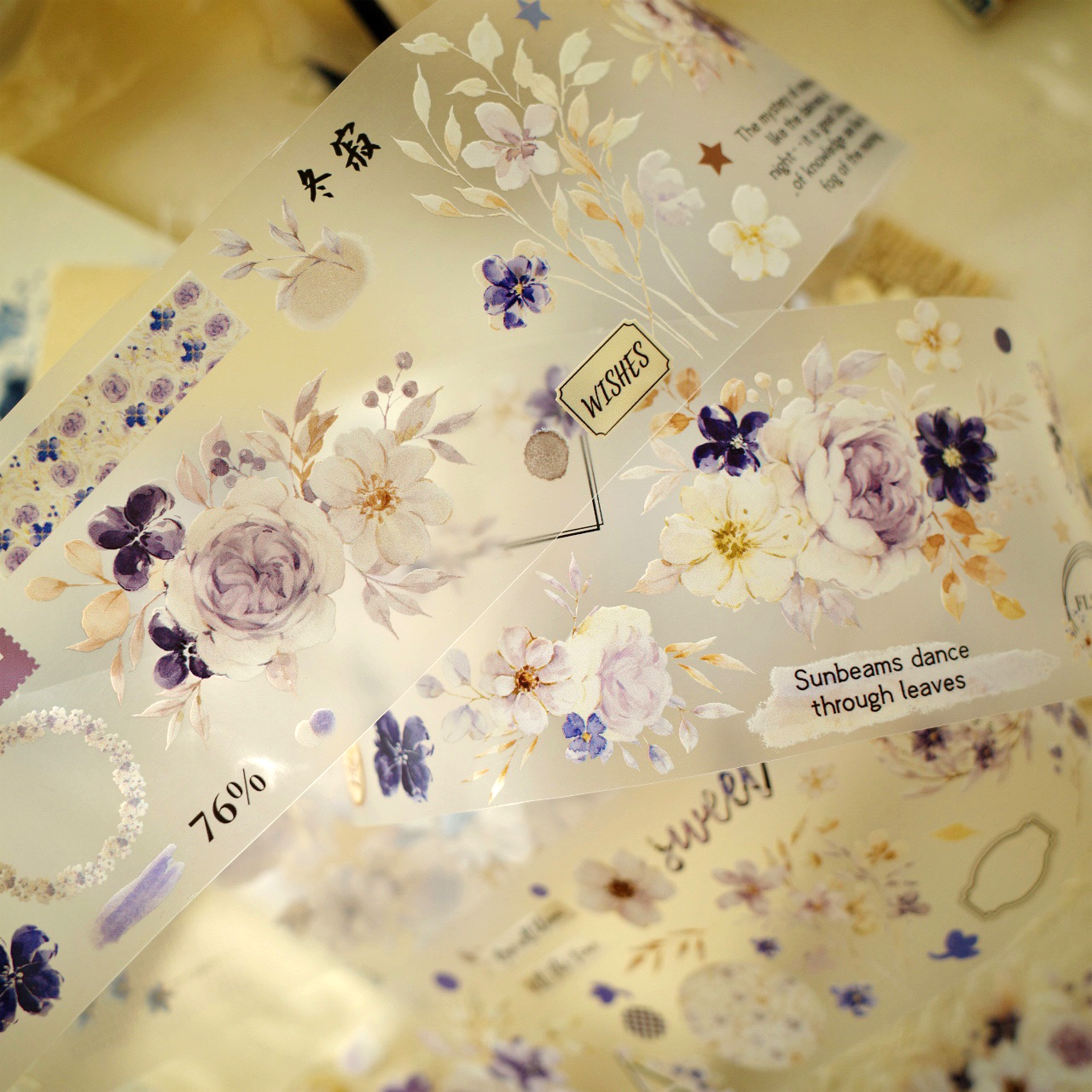 Winter Flowers PET Tape (6cm*120mm)
