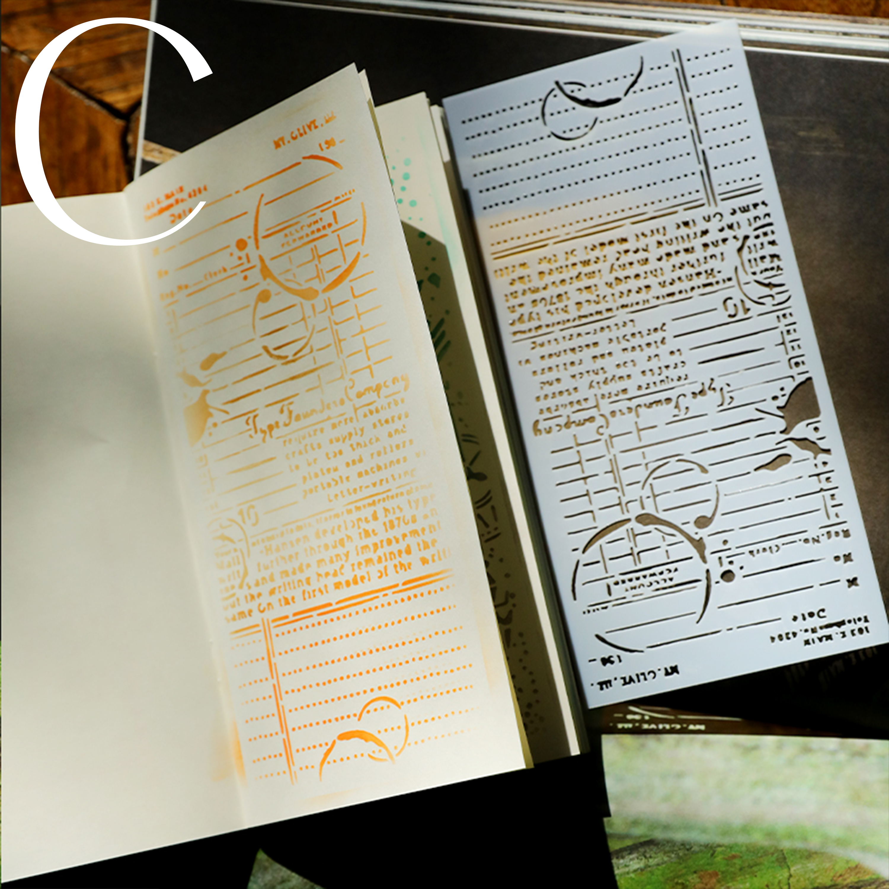 Vintage Mask Stencil