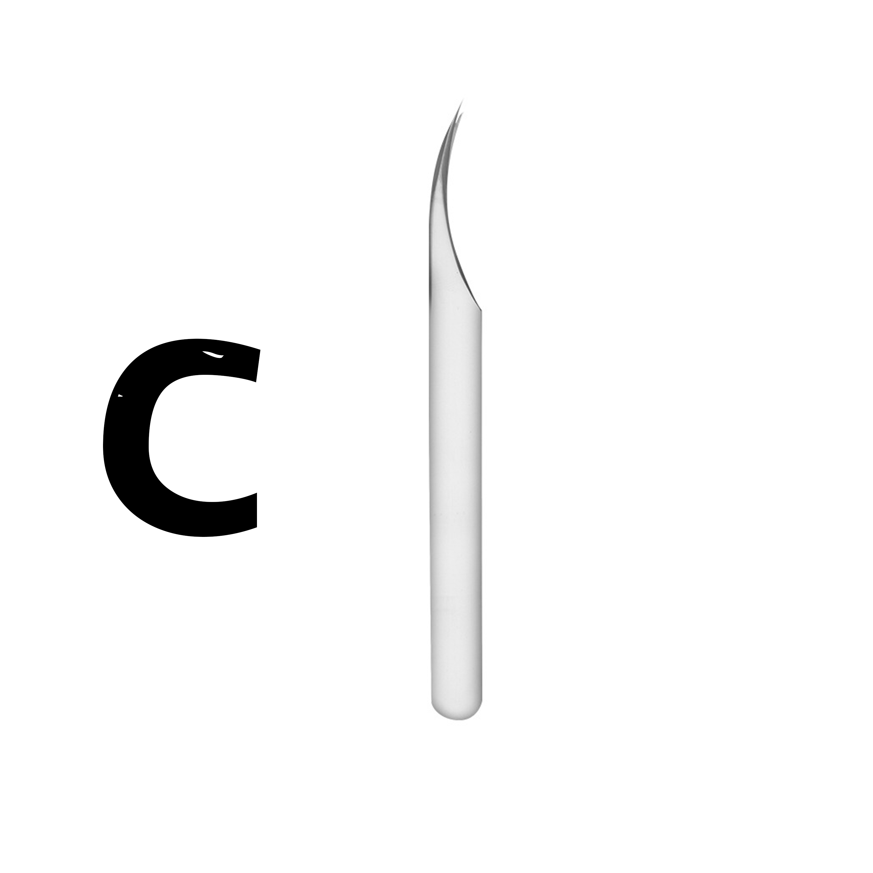 Silver & Multicolor Sticker Tweezers with Box