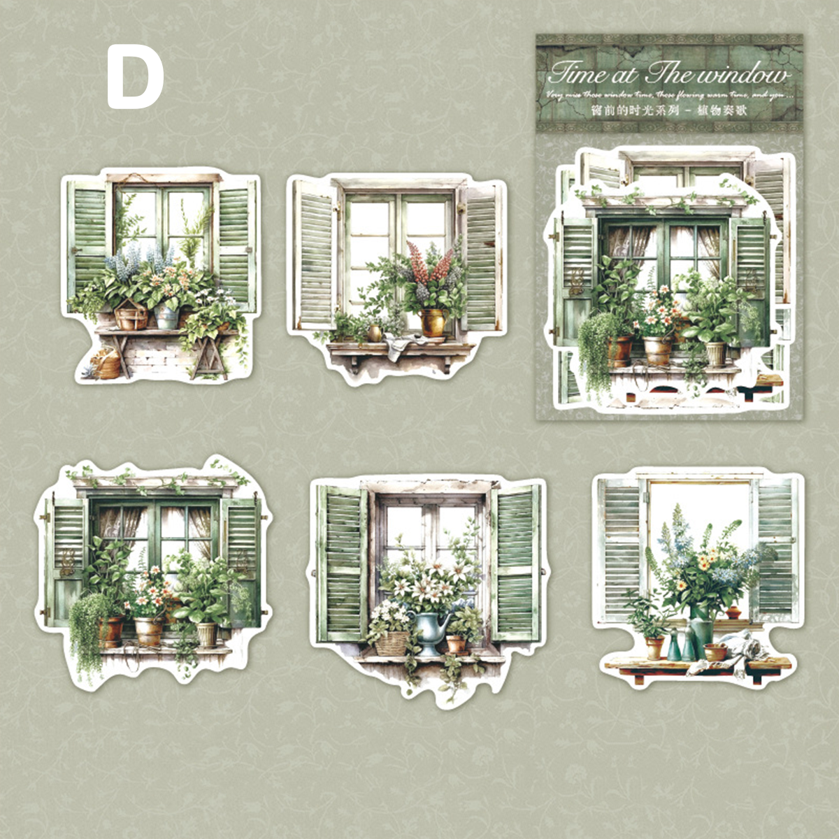 Window Story Scrapbooking Sticker