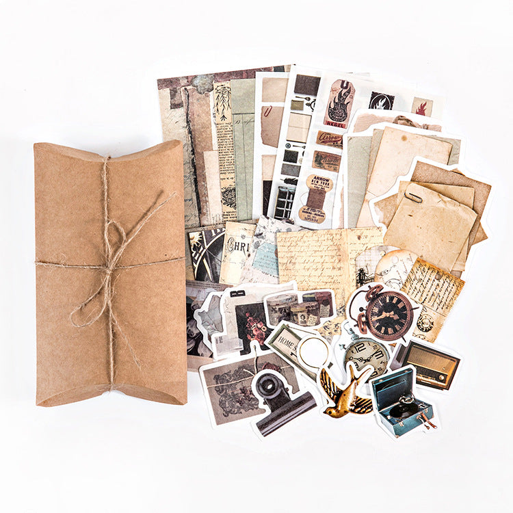 Vintage Collection Room Series Scrapbooking Materials Pack (Paper + Stickers)