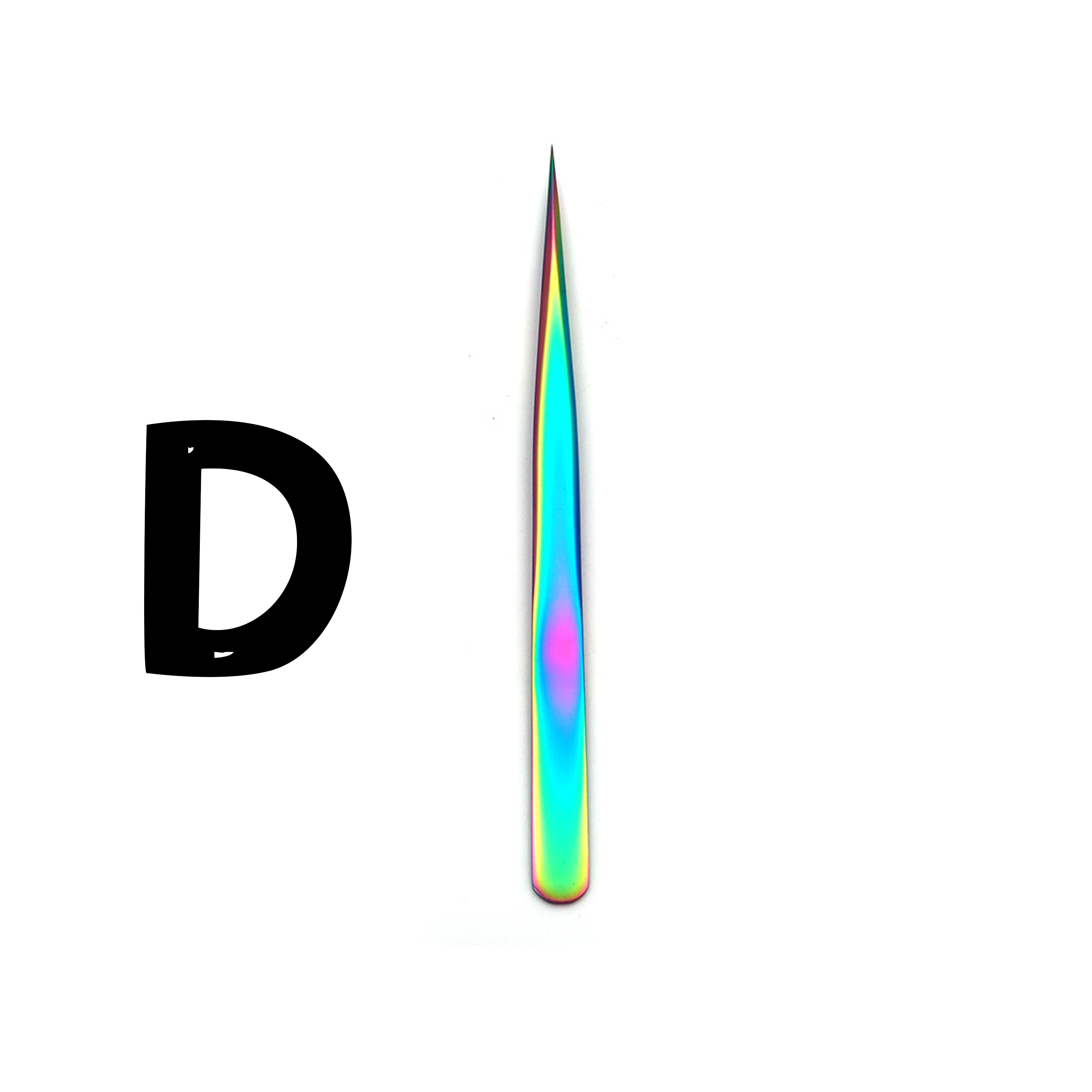 Silver & Multicolor Sticker Tweezers with Box