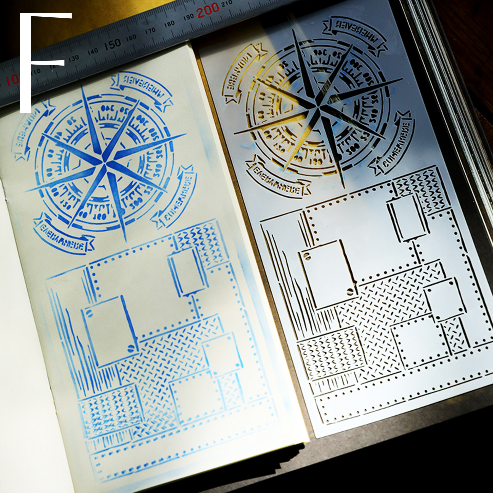 Vintage Mask Stencil