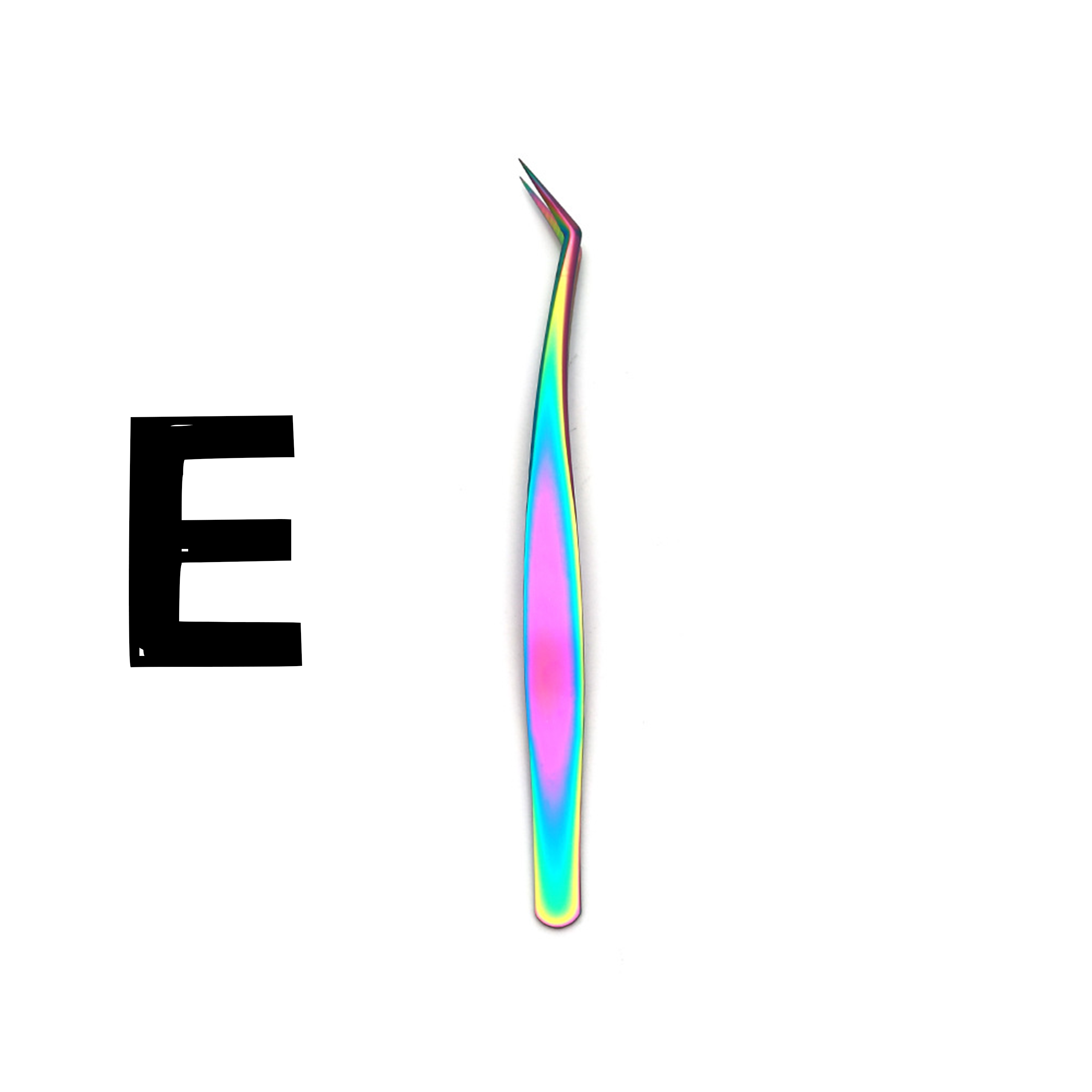 Silver & Multicolor Sticker Tweezers with Box