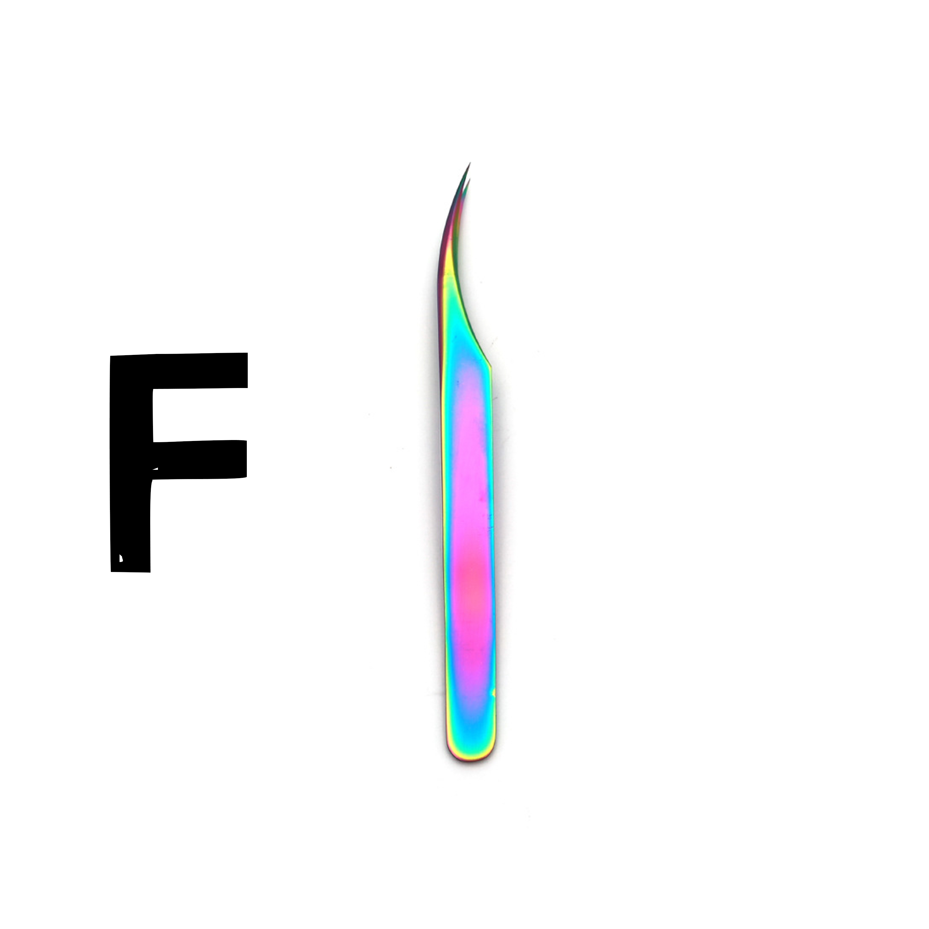 Silver & Multicolor Sticker Tweezers with Box