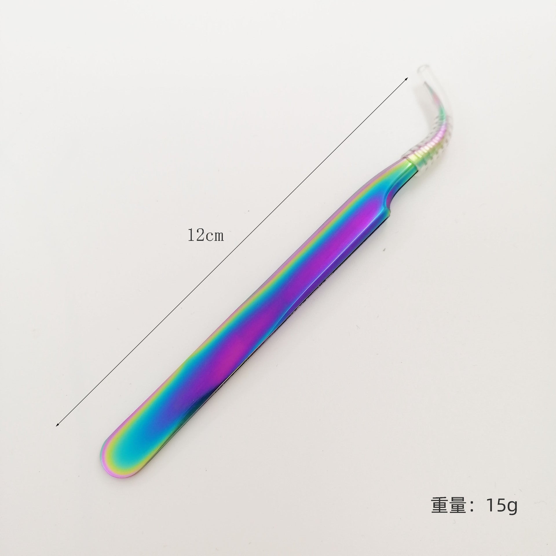 Silver & Multicolor Sticker Tweezers with Box