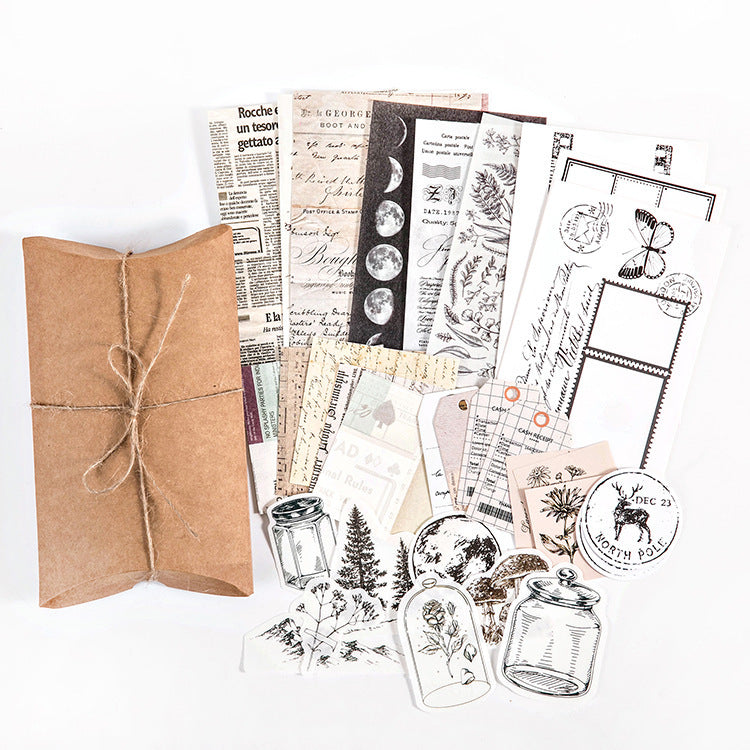 Vintage Collection Room Series Scrapbooking Materials Pack (Paper + Stickers)