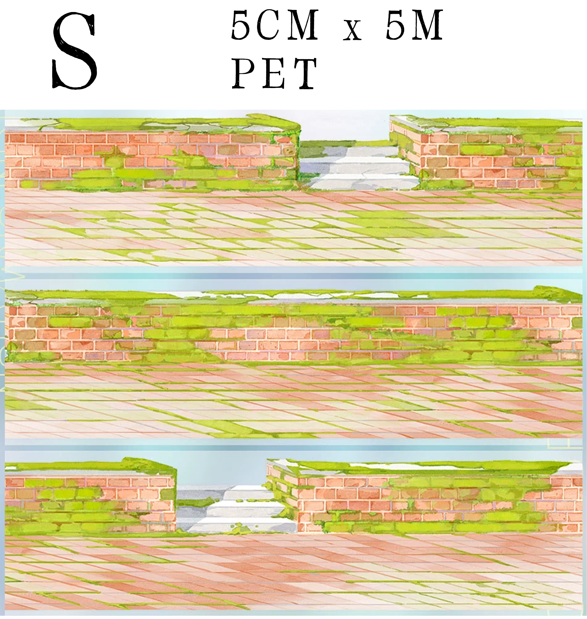 【ZERO】Roads/Walls/Floor/Steps Landscaping Tape (67 Styles) (Whole Roll Tape)