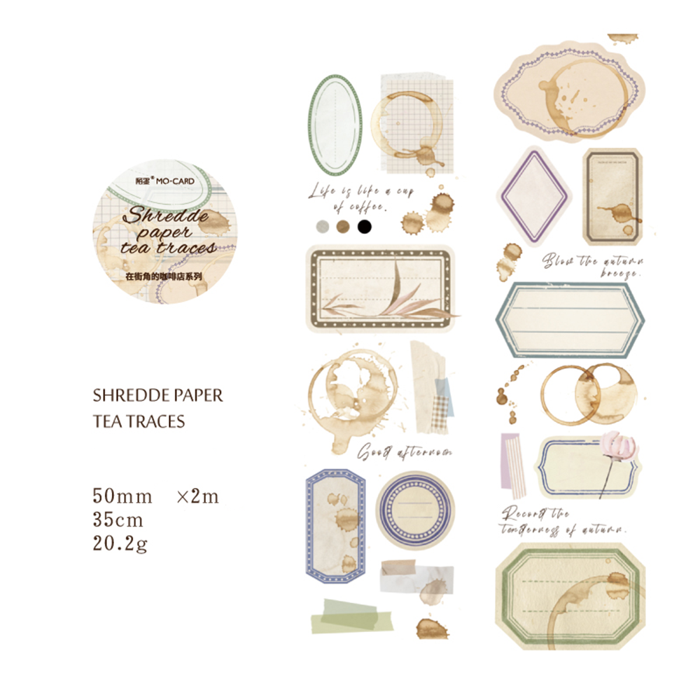 Coffee Shop Journal Scrapbook PET Tape