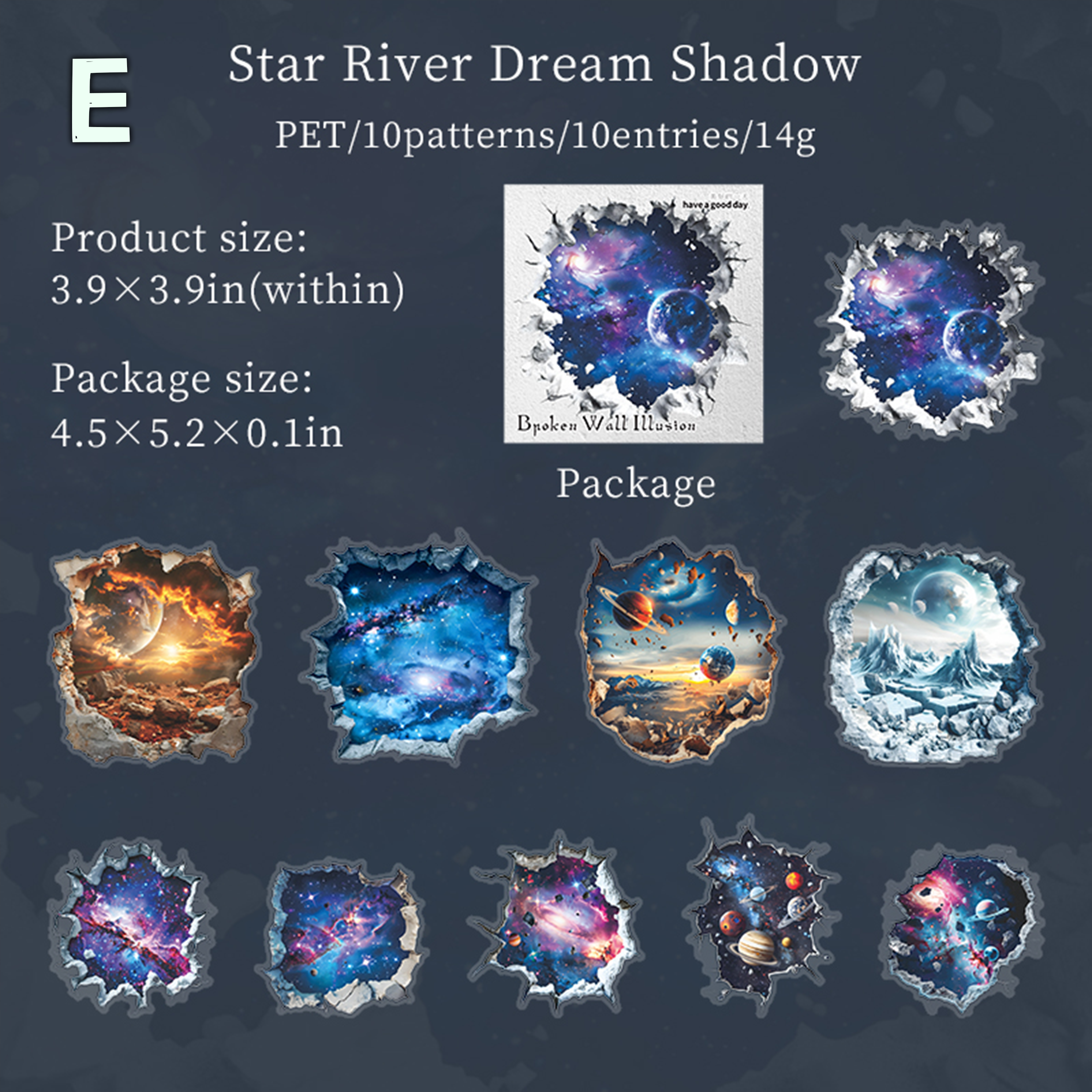 Broken Wall Fantasy PET Sticker