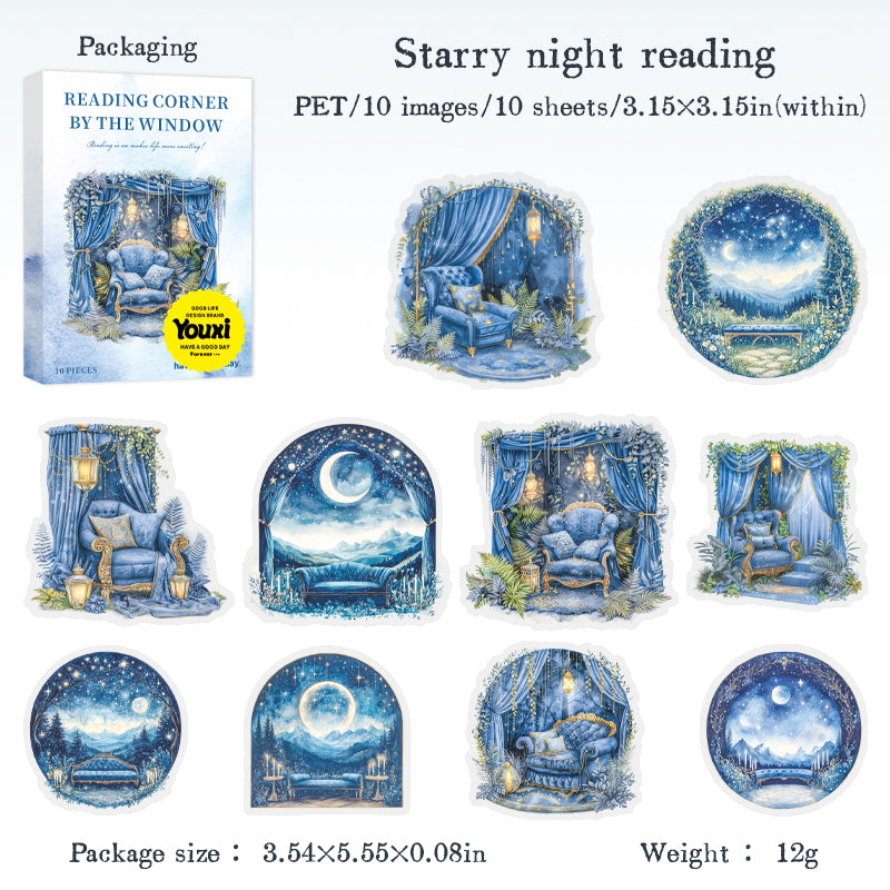 Reading Corner by the Window PET Sticker