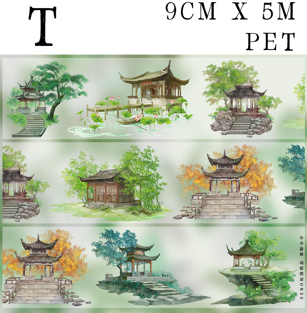 【ZERO】Ancient Chinese Figures & Construction Tape(42 Styles)(Whole Roll Tape)