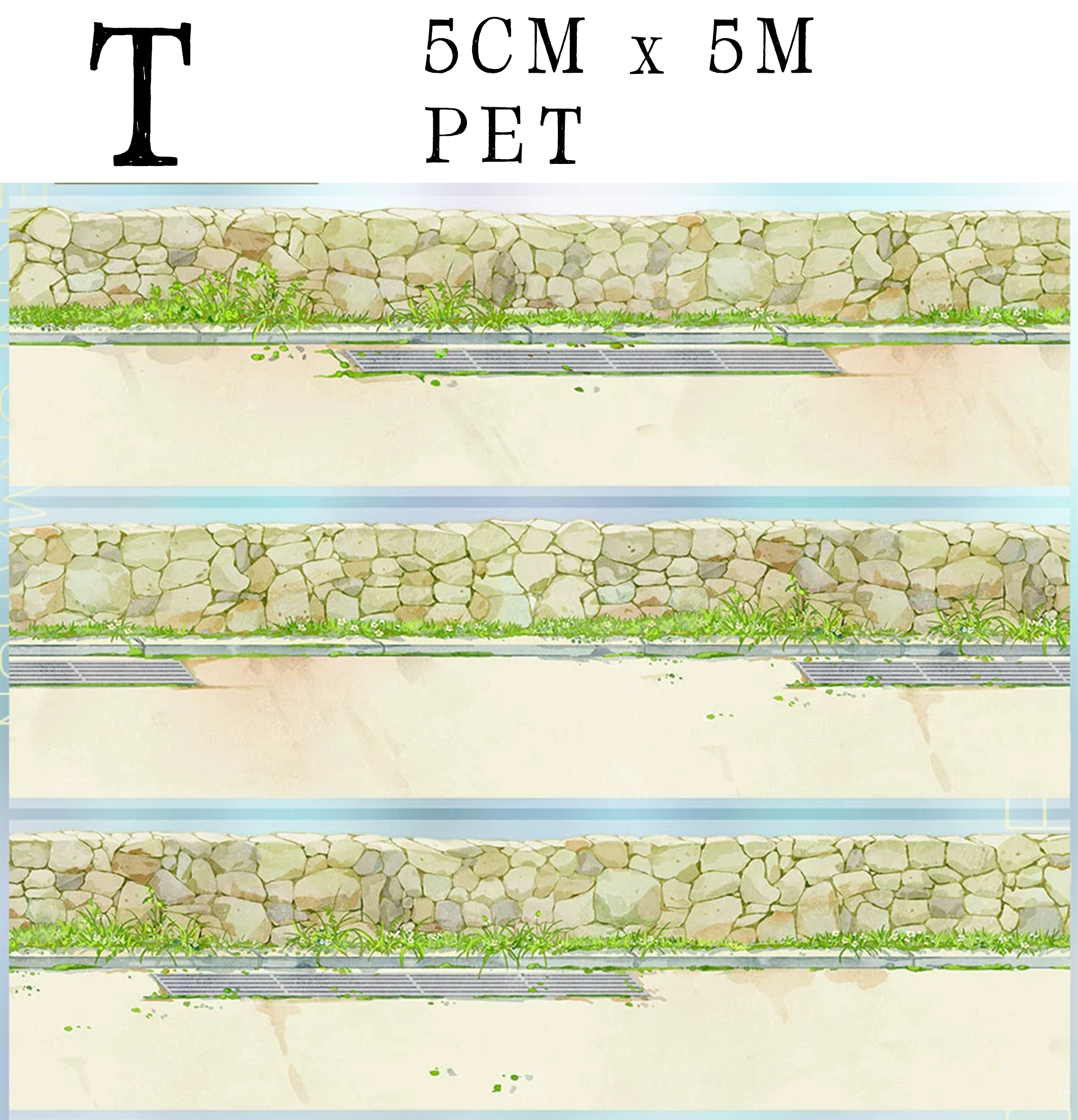 【ZERO】Roads/Walls/Floor/Steps Landscaping Tape (67 Styles) (Whole Roll Tape)