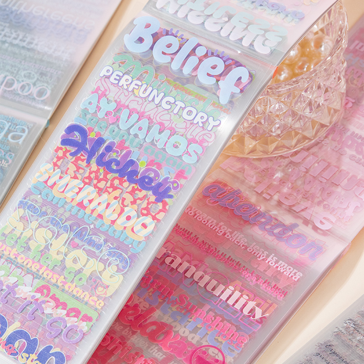 Text PET Sticker Book