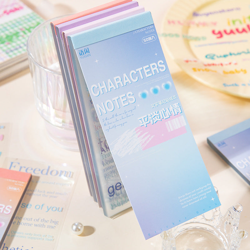 Text PET Sticker Book