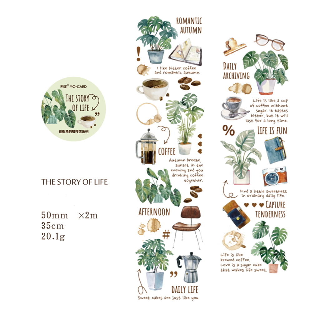 Coffee Shop Journal Scrapbook PET Tape