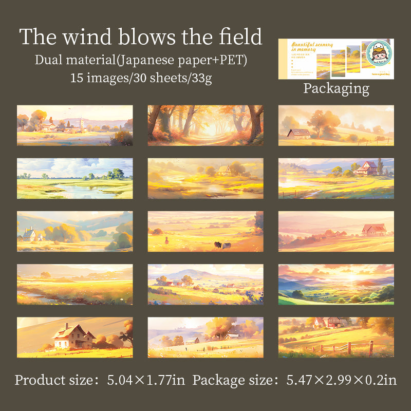 Beautiful Scenery in Memory Sticker Book