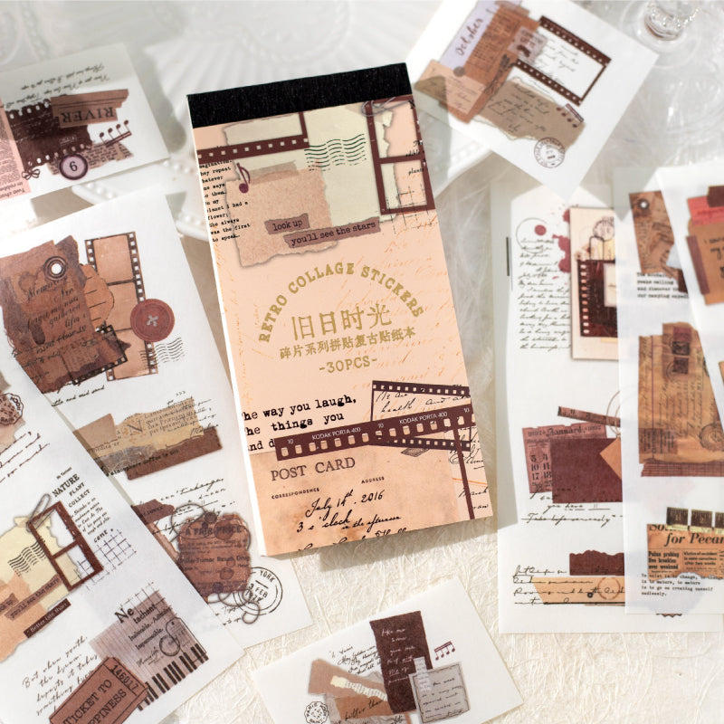 Time Fragments Vintage Pre-cut Sticker Books