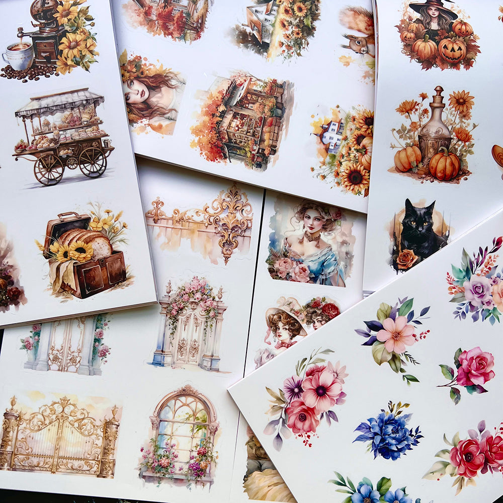 Vintage Sticker Book 5 Theme