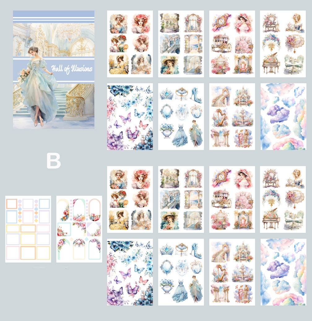 Patterns Sticker Book Vintage Sticker Book Vol.1 For Journaling and Scrapbooking