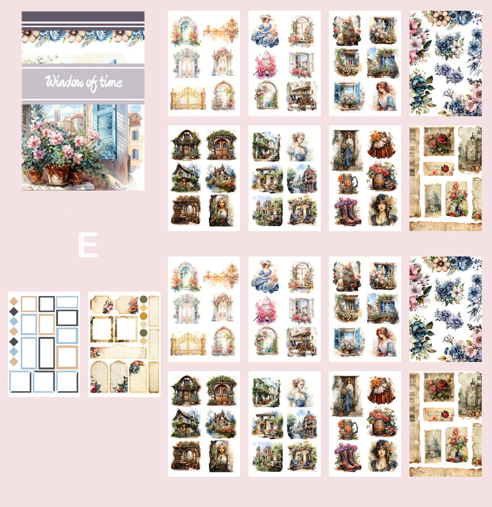 Vintage Sticker Book Vol.1 For Journaling and Scrapbooking