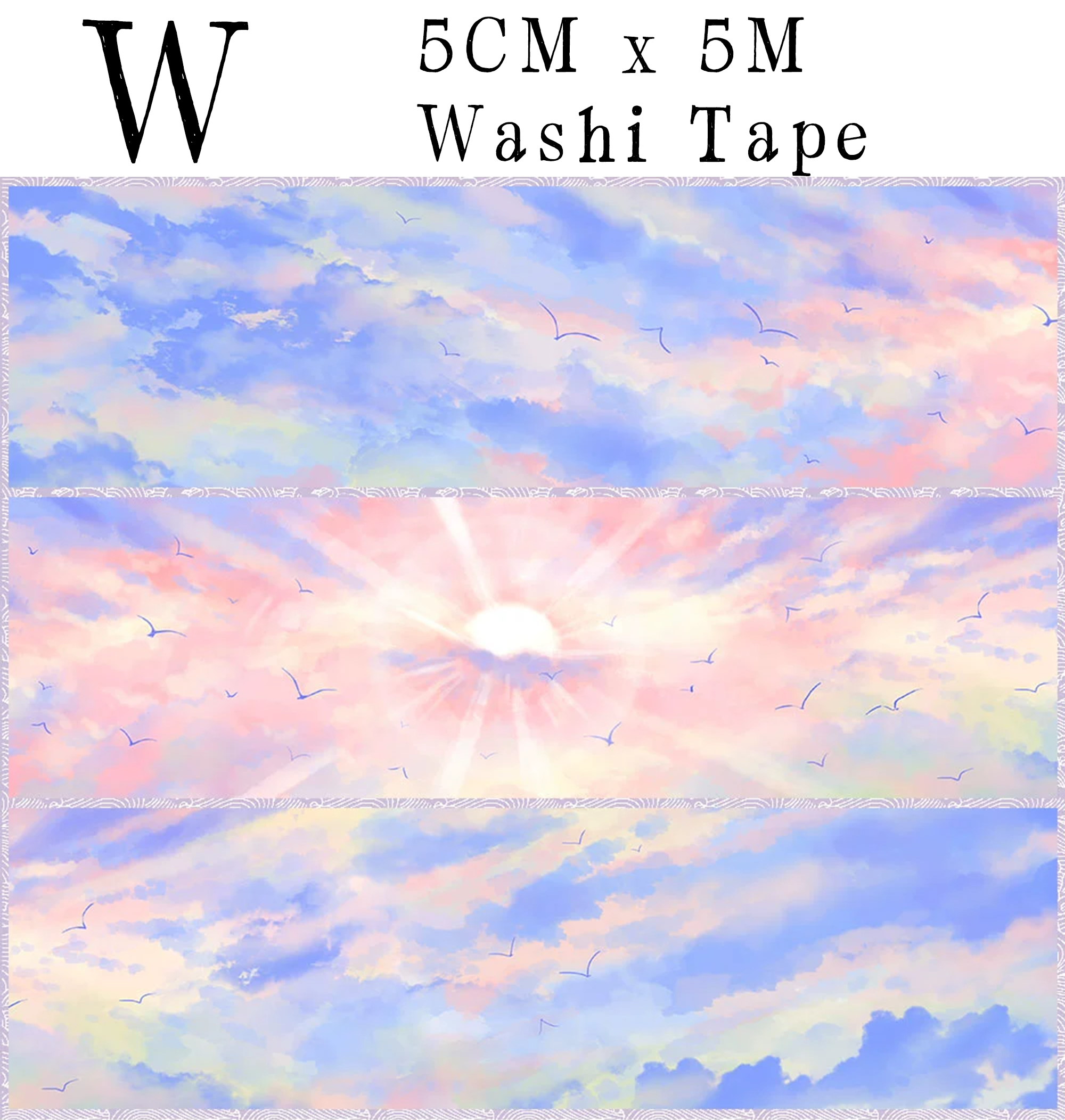 【ZERO】Sky & Grassland Landscaping Tape(40 Styles)(Whole Roll Tape)