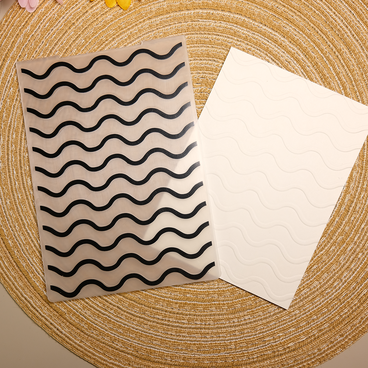Wave Texture Plastic Embossing Folder