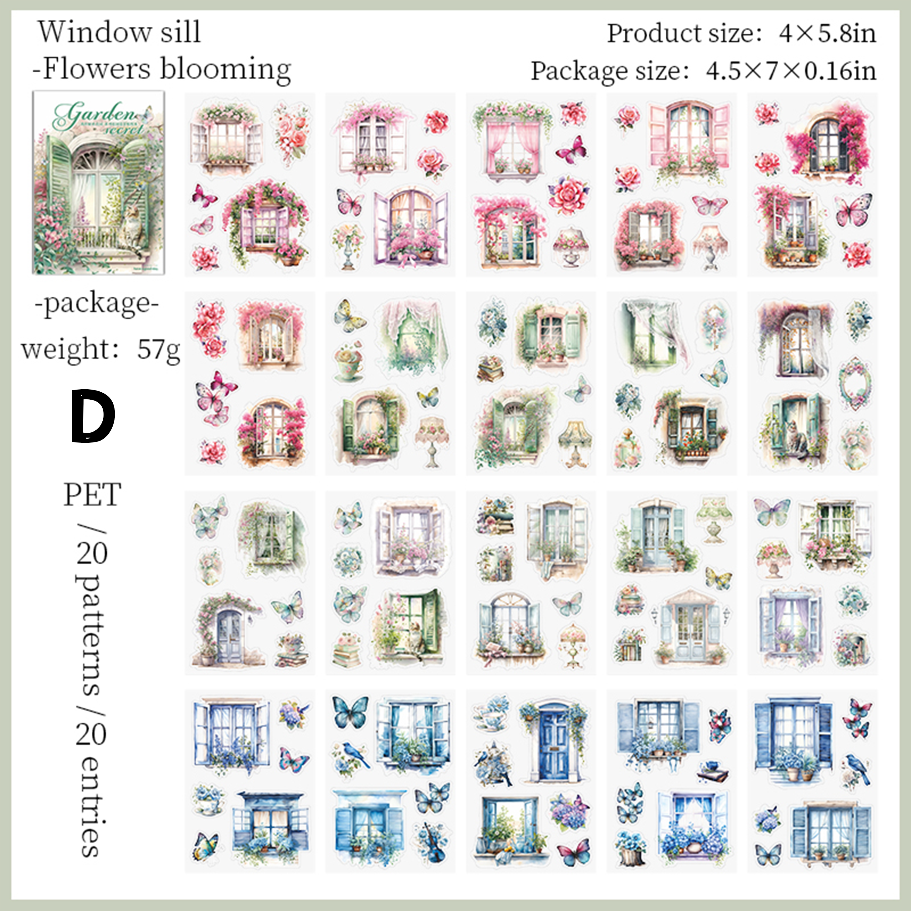 My Secret Garden Pre-cut Sticker Book