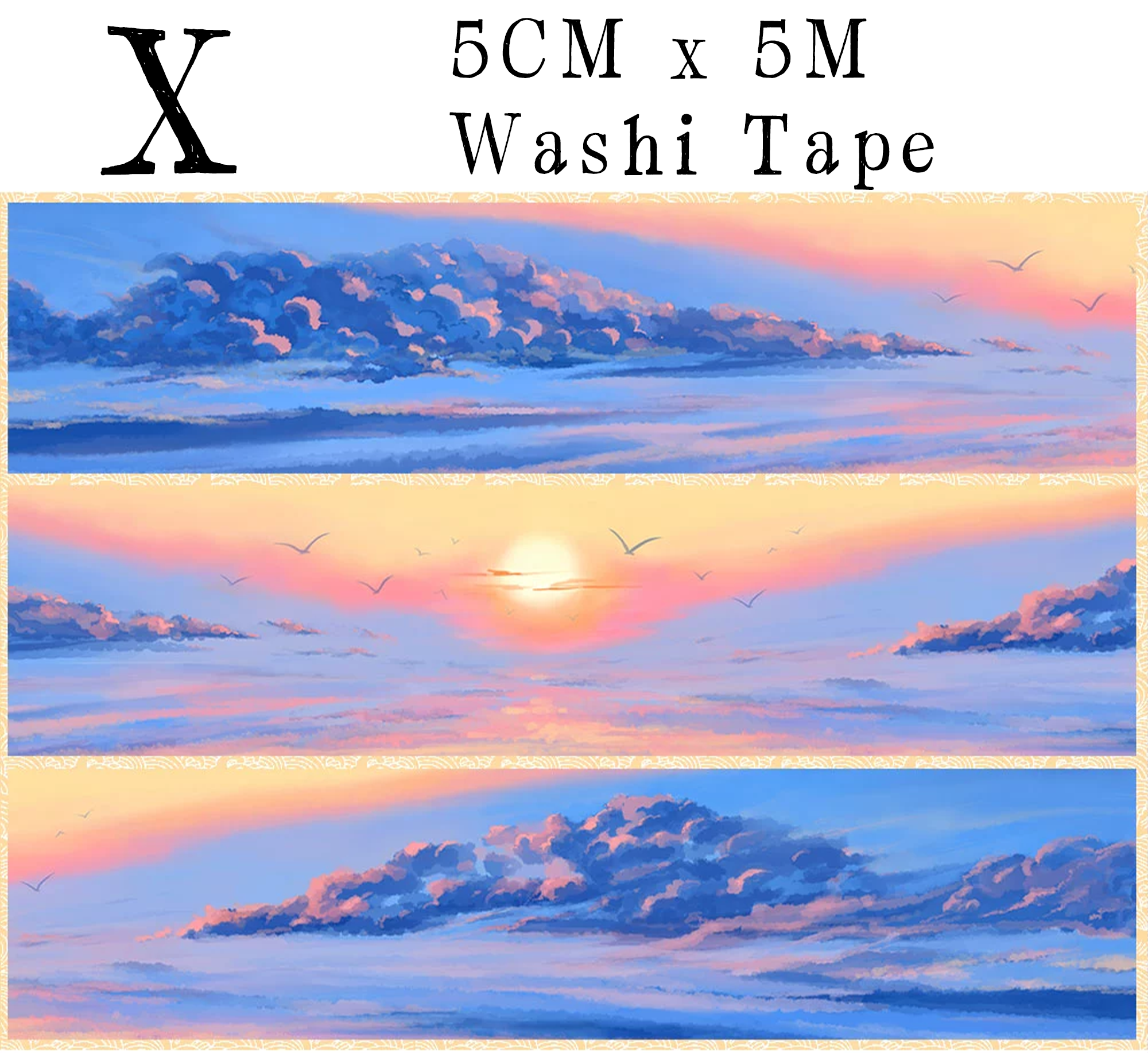 【ZERO】Sky & Grassland Landscaping Tape(40 Styles)(Whole Roll Tape)