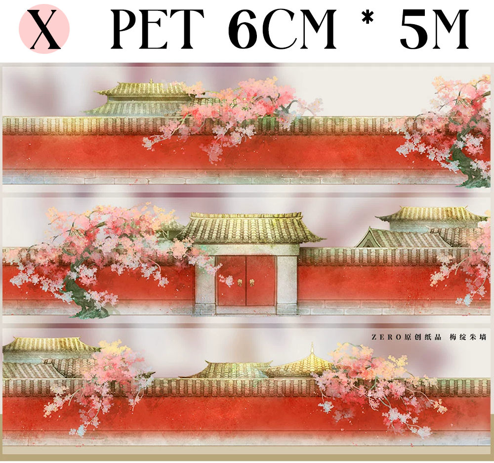 【ZERO】Ancient Chinese Figures & Construction Tape(42 Styles)(Whole Roll Tape)