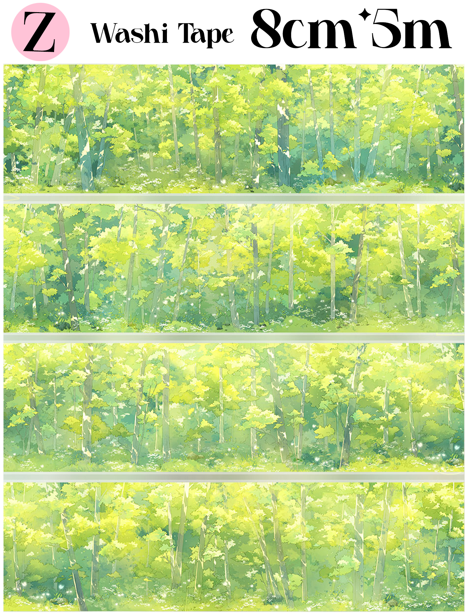 【ZERO】Forest Steppe Landscaping Tape(40 Styles)(Whole Roll Tape)