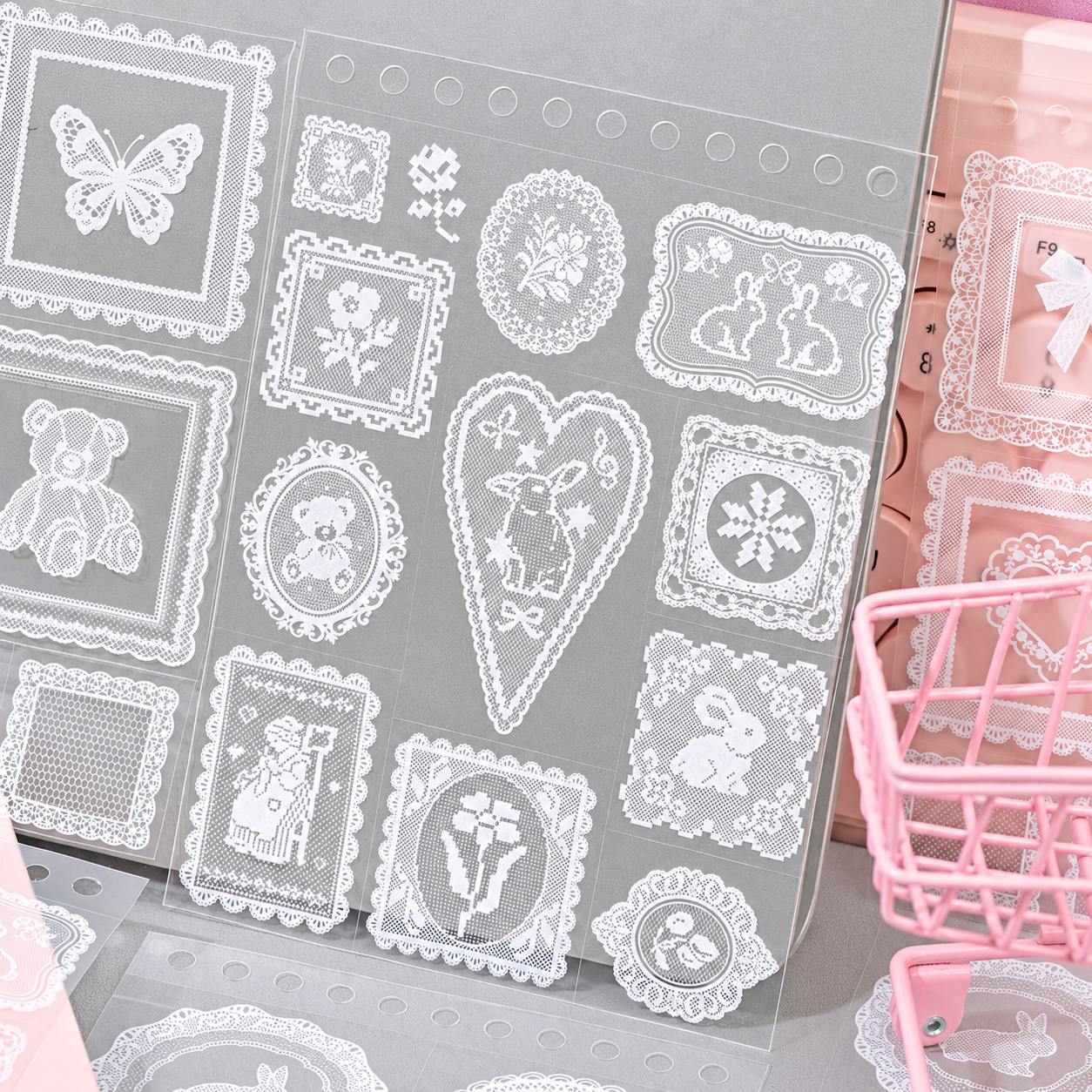 Lace Polka Dot PET Sticker Book