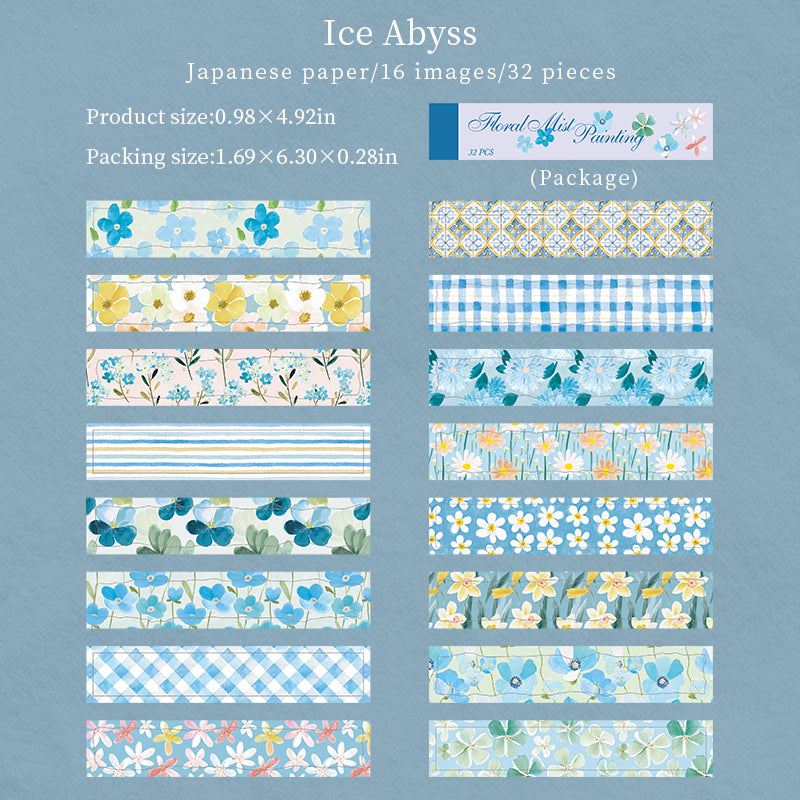 Floral Mist Painting Washi Sticker Book