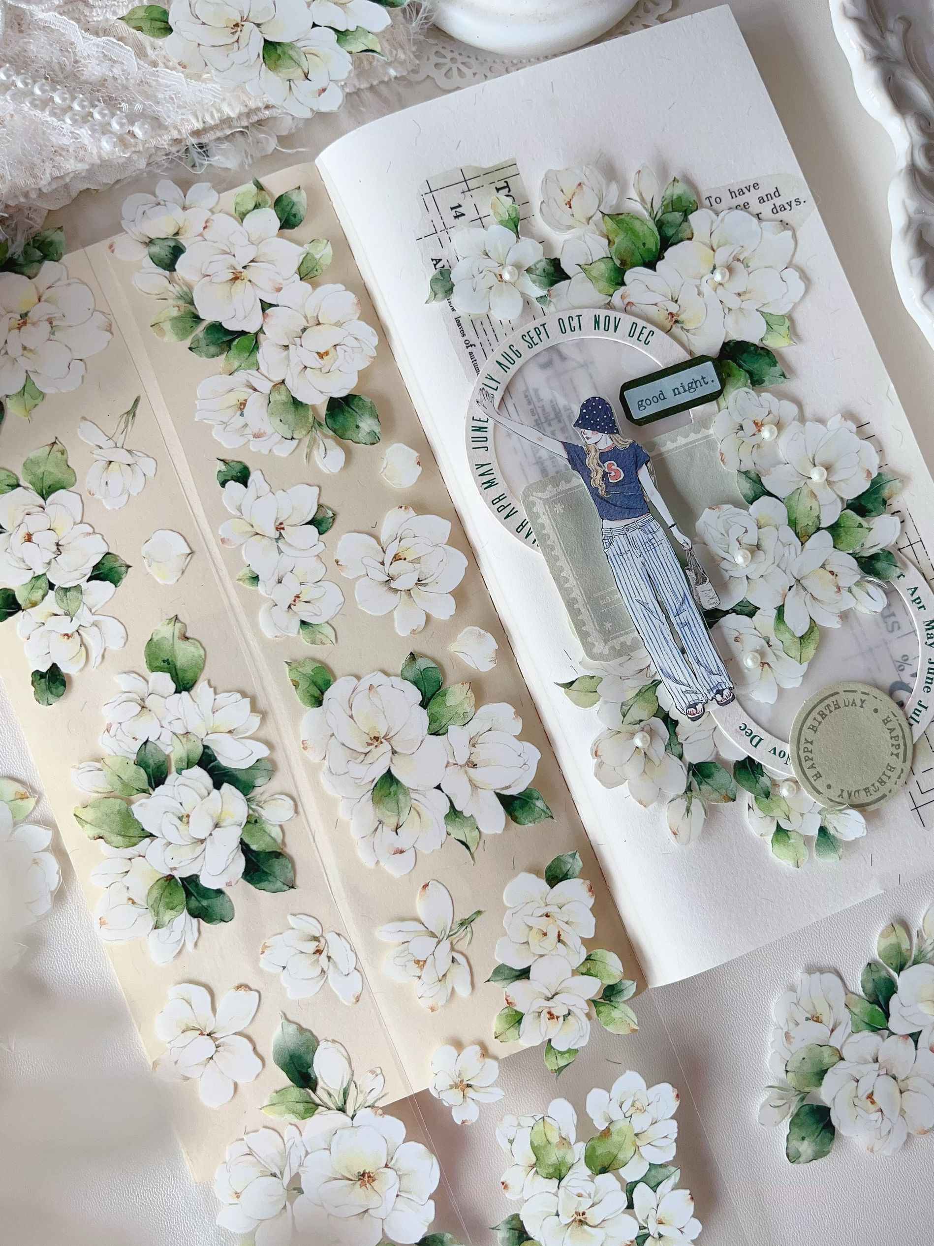 Jasmine Flowers Tape (5.5cm*120cm)